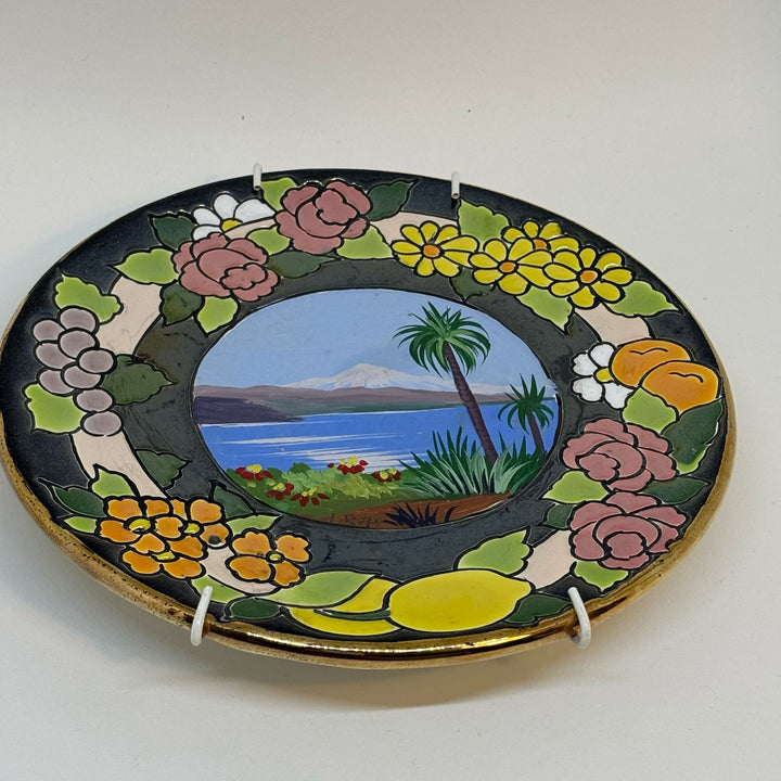 Vintage Platart S. L. Spanish Ceramic Studio Pottery Hand-Painted Wall Plate