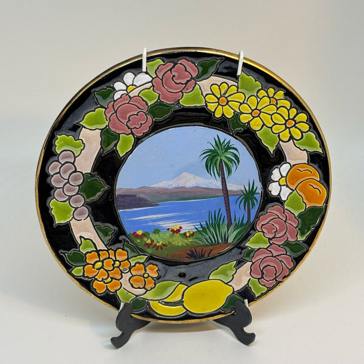 Vintage Platart S. L. Spanish Ceramic Studio Pottery Hand-Painted Wall Plate