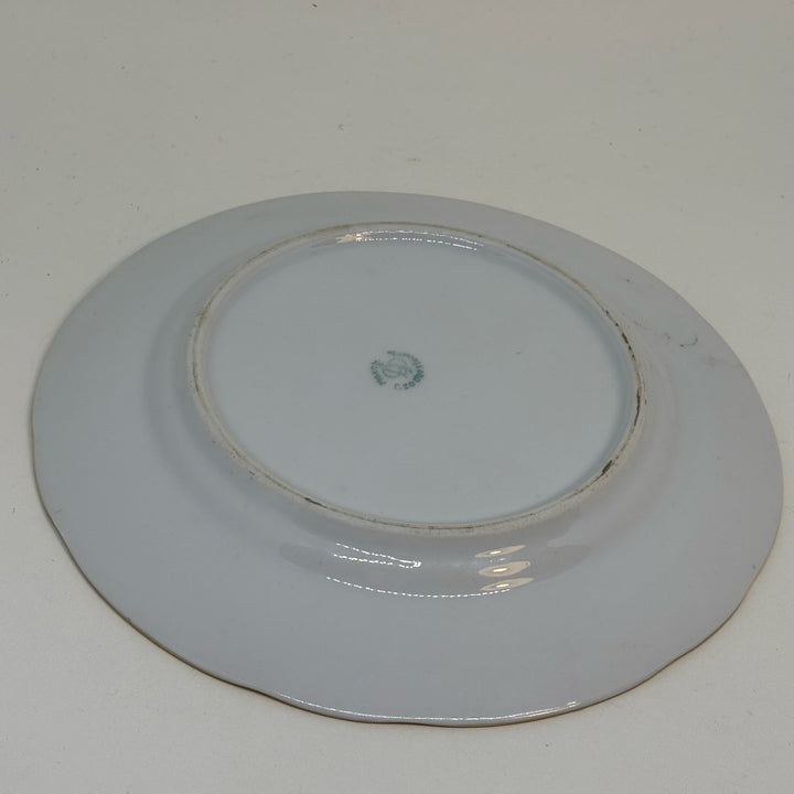 Vintage Decorative Tea Plate MZ Czechoslovakia Grape & Gold