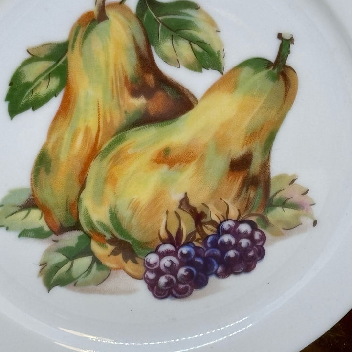 Vintage Decorative Tea Plate MZ Czechoslovakia Pears & Blackberries