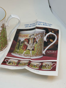 Vintage Aynsley Commemorative Mug Henry VIII 500th Anniversary
