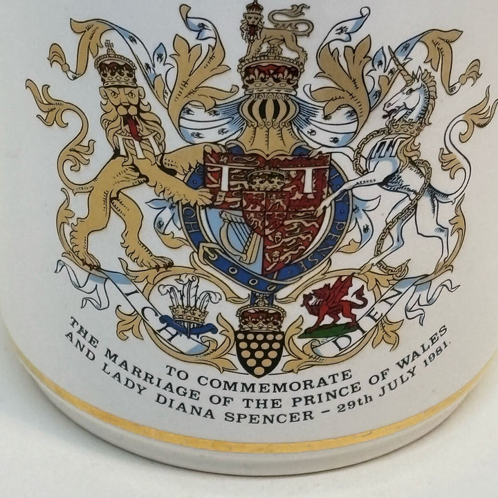 Vintage Poole Pottery Commemorative Mug Prince Charles & Lady Diana Marriage 1981