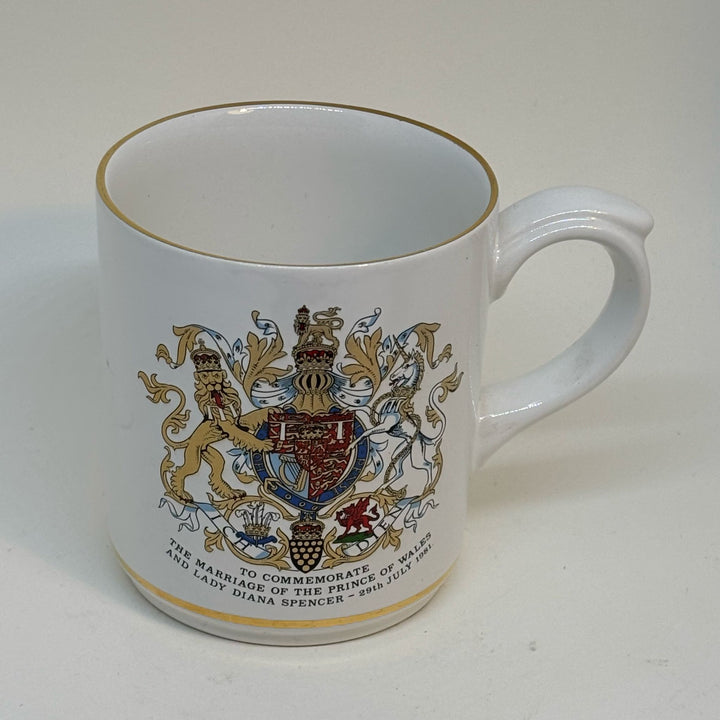 Vintage Poole Pottery Commemorative Mug Prince Charles & Lady Diana Marriage 1981