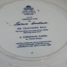 Load image into Gallery viewer, Vintage AYNSLEY Christmas Carol Plate 1979 Mr Fezziwig&#39;s Ball BOXED