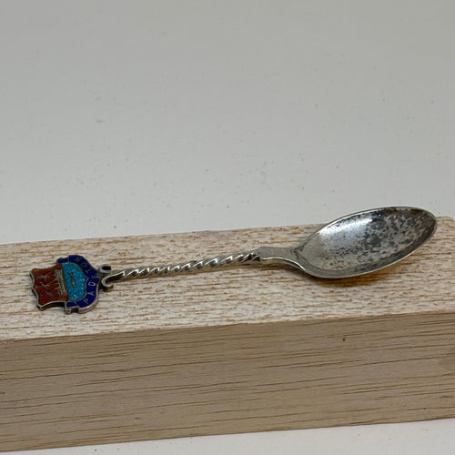 Antique Sterling Silver Spoon Souvenir of Padstow 1919