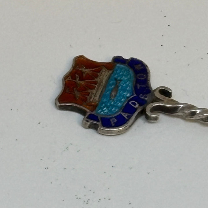Antique Sterling Silver Spoon Souvenir of Padstow 1919