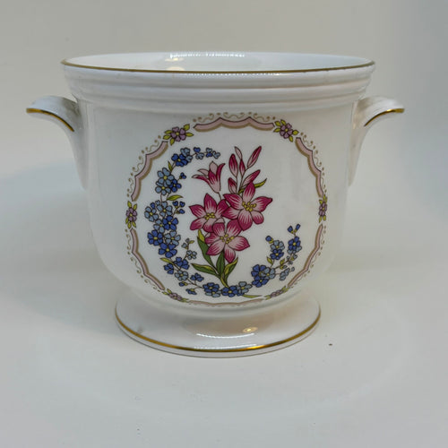 Crown Staffordshire Fine Bone China Cache Pot Vase Highgrove Pattern