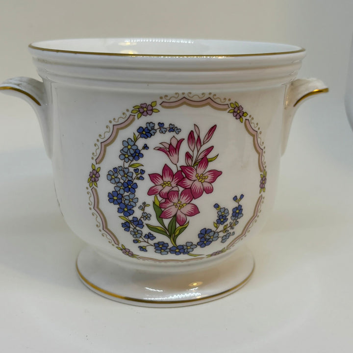 Crown Staffordshire Fine Bone China Cache Pot Vase Highgrove Pattern