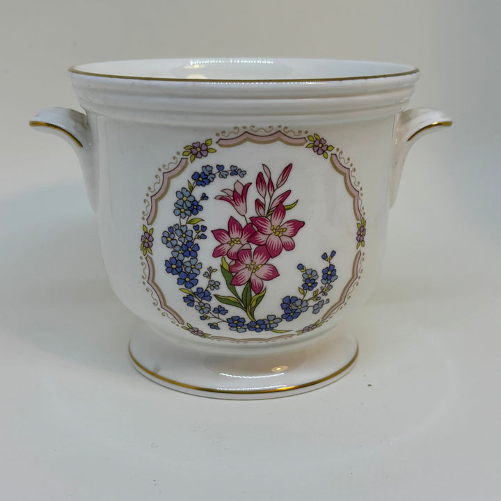 Crown Staffordshire Fine Bone China Cache Pot Vase Highgrove Pattern