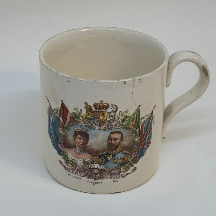 Antique Commemorative Mug King George V and Queen Mary Coronation 1911