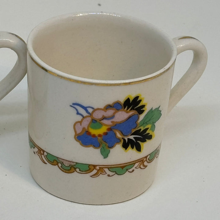 Pair of Vintage Royal Staffordshire Pottery Lawleys Coffee Cups
