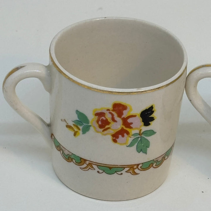 Pair of Vintage Royal Staffordshire Pottery Lawleys Coffee Cups
