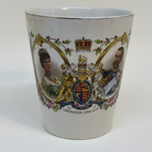 Antique Commemorative Cup King George V and Queen Mary Coronation 1911