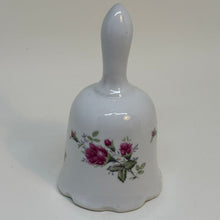 Load image into Gallery viewer, Vintage Ceramic Bell with Pink Rose Motif
