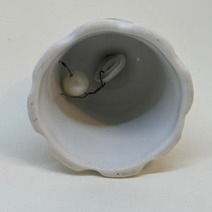 Vintage Ceramic Bell with Pink Rose Motif