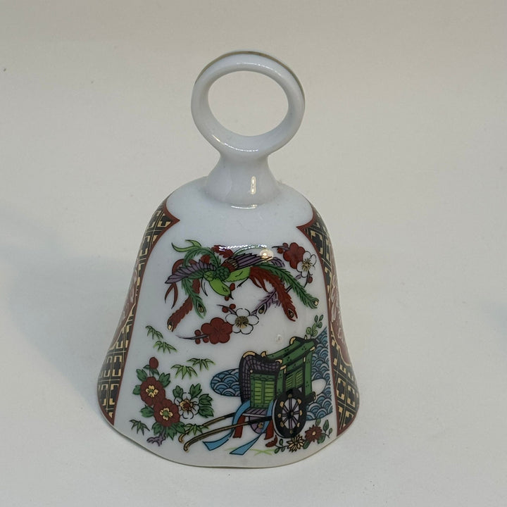 Vintage Ceramic Bell Chinese Style Cart Motif by Royal Dynasty