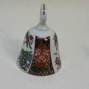 Vintage Ceramic Bell Chinese Style Cart Motif by Royal Dynasty