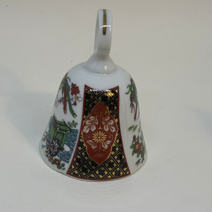 Vintage Ceramic Bell Chinese Style Cart Motif by Royal Dynasty