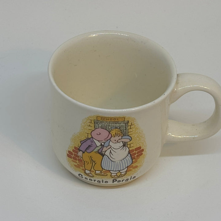 Vintage Poole Pottery Child’s Mug Georgie Porgie Wee Willie Winkie