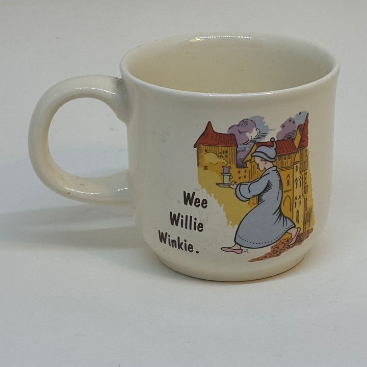 Vintage Poole Pottery Child’s Mug Georgie Porgie Wee Willie Winkie