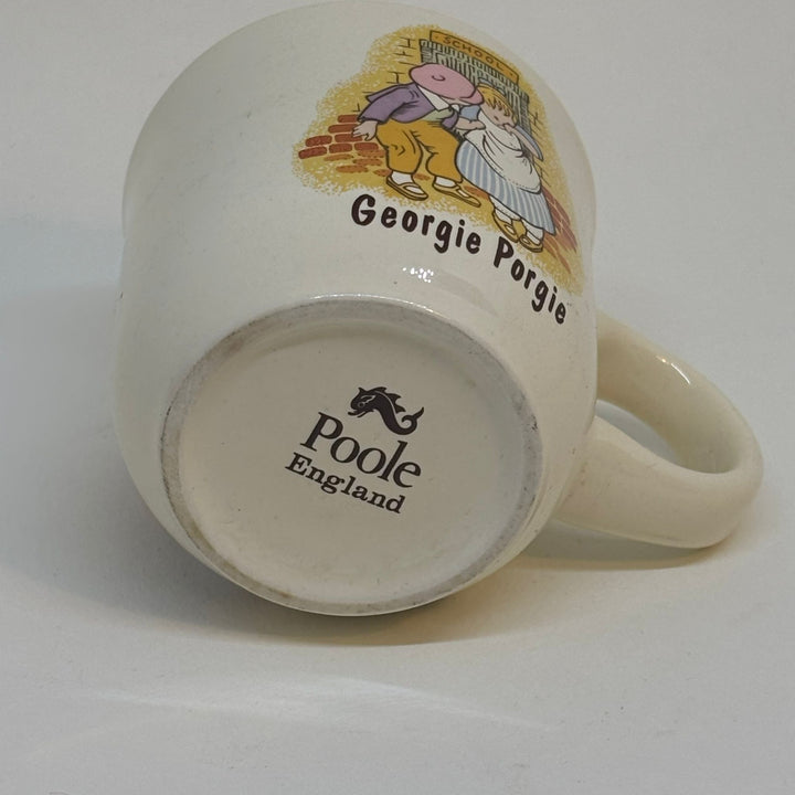 Vintage Poole Pottery Child’s Mug Georgie Porgie Wee Willie Winkie