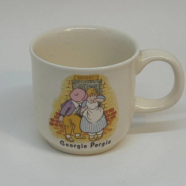 Vintage Poole Pottery Child’s Mug Georgie Porgie Wee Willie Winkie