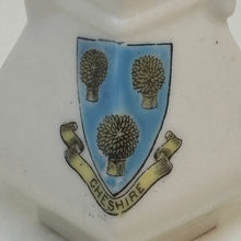 Load image into Gallery viewer, Vintage Gemma Crested Ware PITCHER Souvenir of CHESHIRE