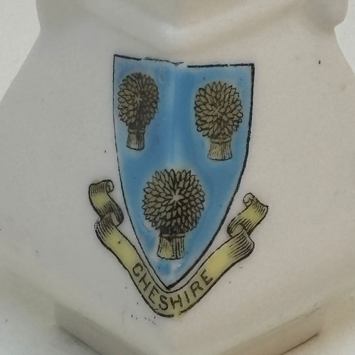 Vintage Gemma Crested Ware PITCHER Souvenir of CHESHIRE