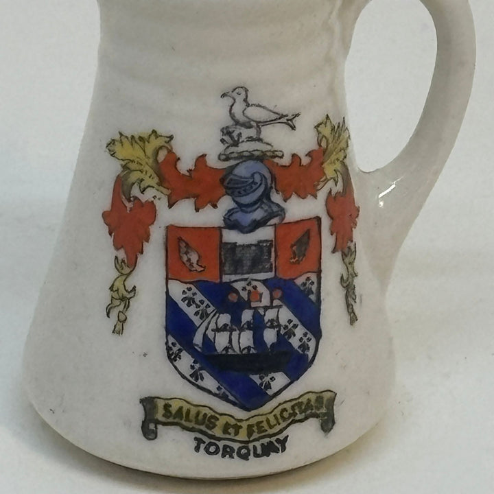 Vintage Arcadian China Crested Ware PITCHER Souvenir of TORQUAY