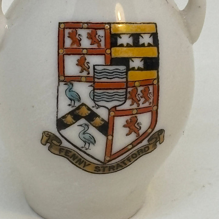 Vintage WH GOSS Crested Ware VASE Souvenir of FENNY STRATFORD