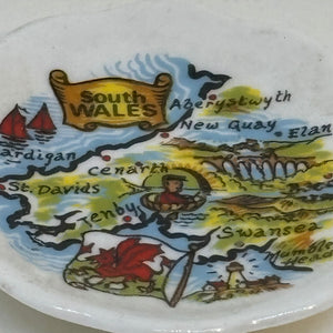 Miniature Decorative Plate Souvenir of South Wales