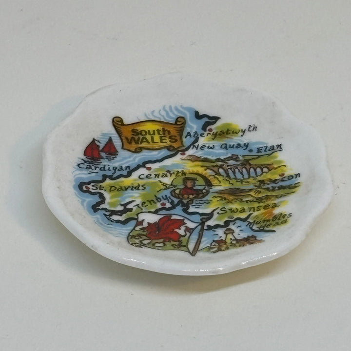 Miniature Decorative Plate Souvenir of South Wales