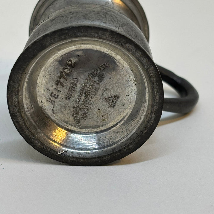 Vintage Quarter Gill Pewter Measuring Tankard Gaskell & Chambers 4"