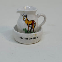 Load image into Gallery viewer, Vintage Miniature Bowl &amp; Jug Set Souvenir of South Africa