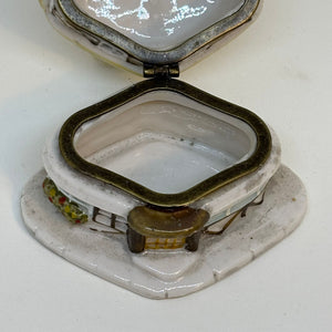 Vintage Cottage Ceramic Trinket Box