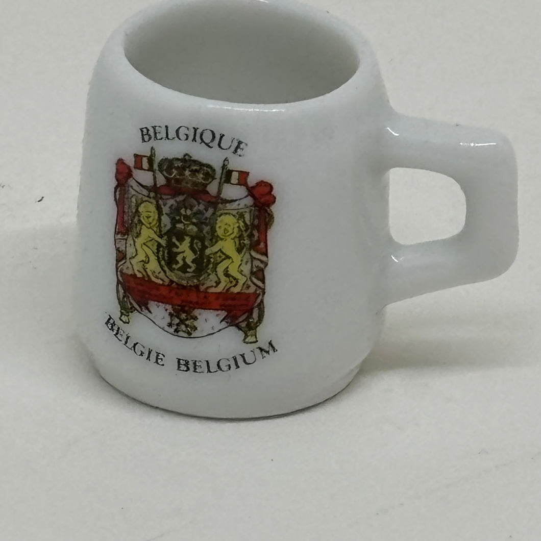 Vintage Crested Ware TANKARD Souvenir of BELGIUM