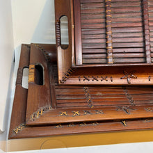 Load image into Gallery viewer, Set of Three Vintage Handmade Nested Bamboo Trays