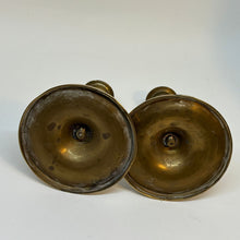 Load image into Gallery viewer, Pair of Vintage Handworked Indian Brass Candlesticks