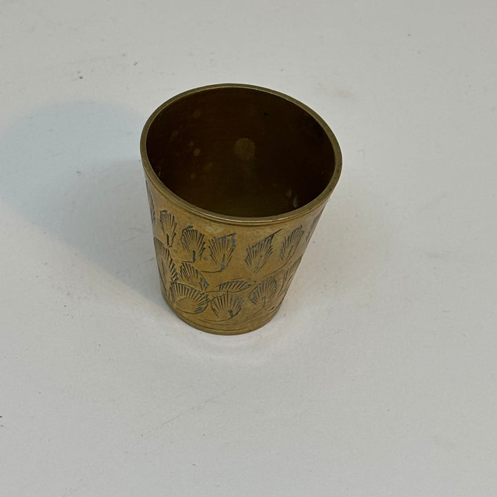 Miniature Vintage Handworked Indian Brass Cup