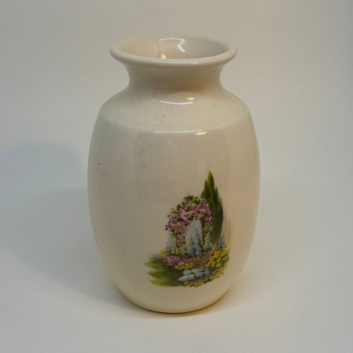 Vintage Greenfield Pottery Vase Souvenir of BUDE