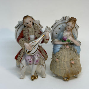 Pair of Vintage Musician Rococo Figurines