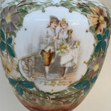 Load image into Gallery viewer, Delicate Eggshell Porcelain Vintage Hand Painted Vase