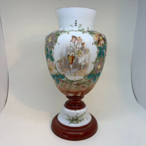 Delicate Eggshell Porcelain Vintage Hand Painted Vase