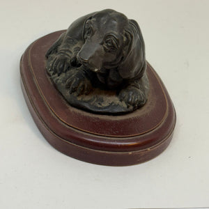 Vintage Anglebury Crafts Bassett Hound Paperweight