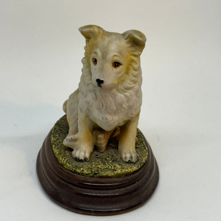 Vintage Hand Painted Collie Dog Figurine