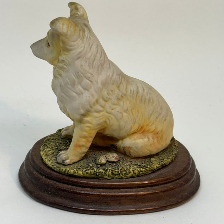 Vintage Hand Painted Collie Dog Figurine