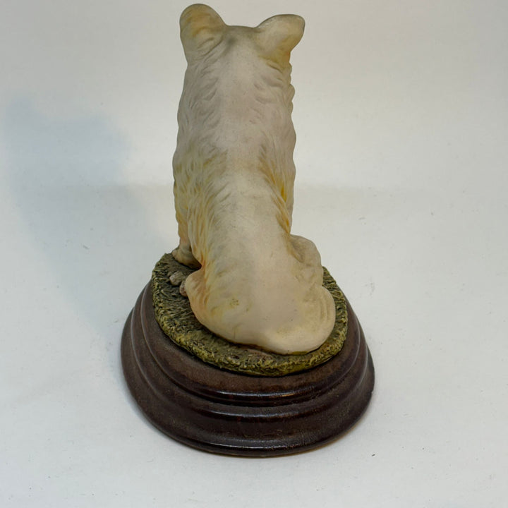 Vintage Hand Painted Collie Dog Figurine