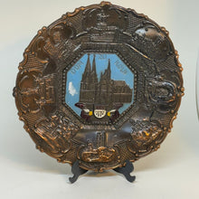 Load image into Gallery viewer, Vintage German Brass Wall Plate Cologne Cathedral (Kölner Dom)