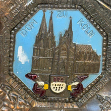 Load image into Gallery viewer, Vintage German Brass Wall Plate Cologne Cathedral (Kölner Dom)