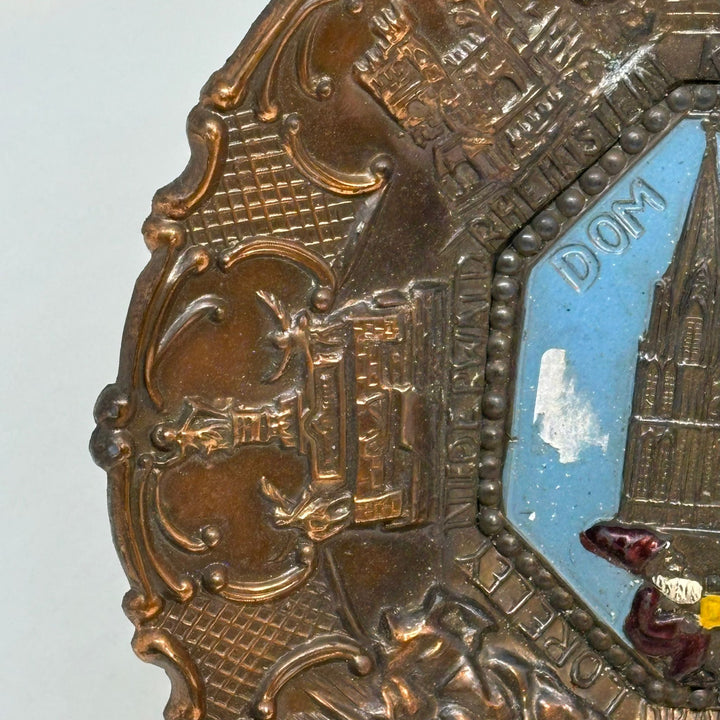 Vintage German Brass Wall Plate Cologne Cathedral (Kölner Dom)